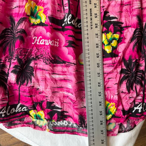 Unity Trading Hawaii Women Dress size S Sleeveless KneeLength AlohaTropical Pink - Picture 4 of 7